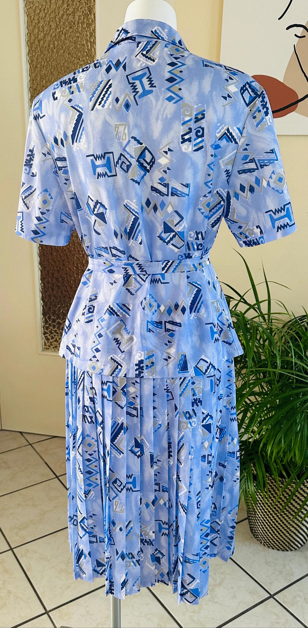 Vestido Plissado Vintage com Cinto Tamanho 38/40 – Fabricação Francesa – NOVO – photo 10